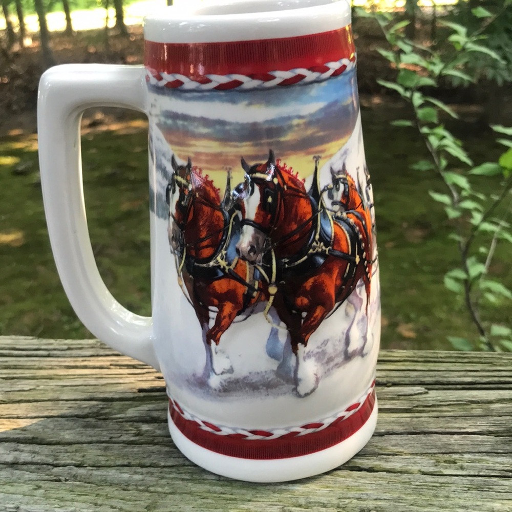 Budweiser 2010 Holiday Stein-New in Box- “Dashing through the Snow”